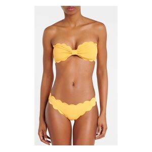 Marysia Scalloped Antibes Bikini Set in Papaya Sz small